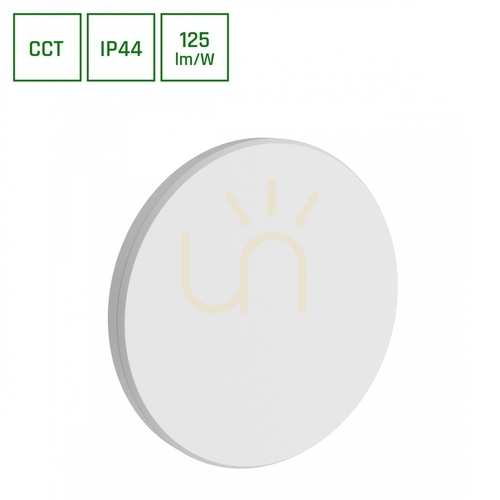 Sprawdź Piatta 9 W Cct 230 V Ip44 120x47 Mm Biały Okrągła Elewacyjna