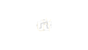 Profil LED LUMINES typ V srebrny anodowany 3 m small 1