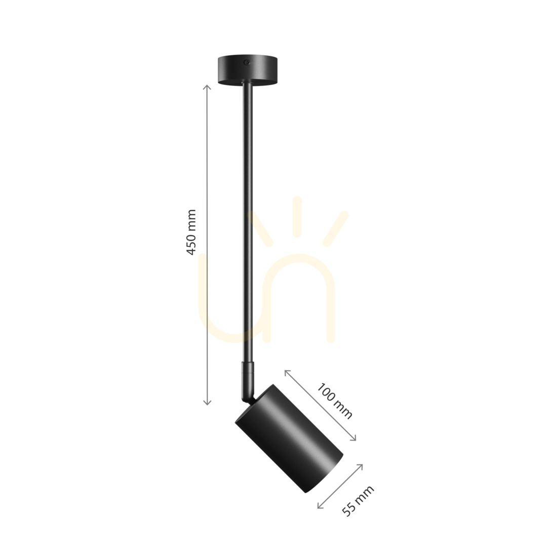 Pokaż Variosa Gu10 Baza 230 V Ip20 55 X100 X450 Mm Czarny Okrągła Variosa Gu10 Baza 230 V Ip20 55 X100 X450 Mm Czarny Okrągła