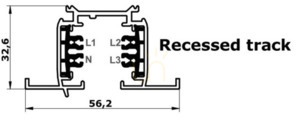 Szynoprzewód 3F Podtynkowy - 230 V Eurostandard - EUTRAC -  200 cm Czarny small 8
