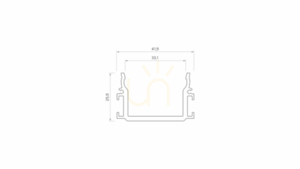 Profil LUMINES typ Strada M1 srebrny anodowany 1 m small 1
