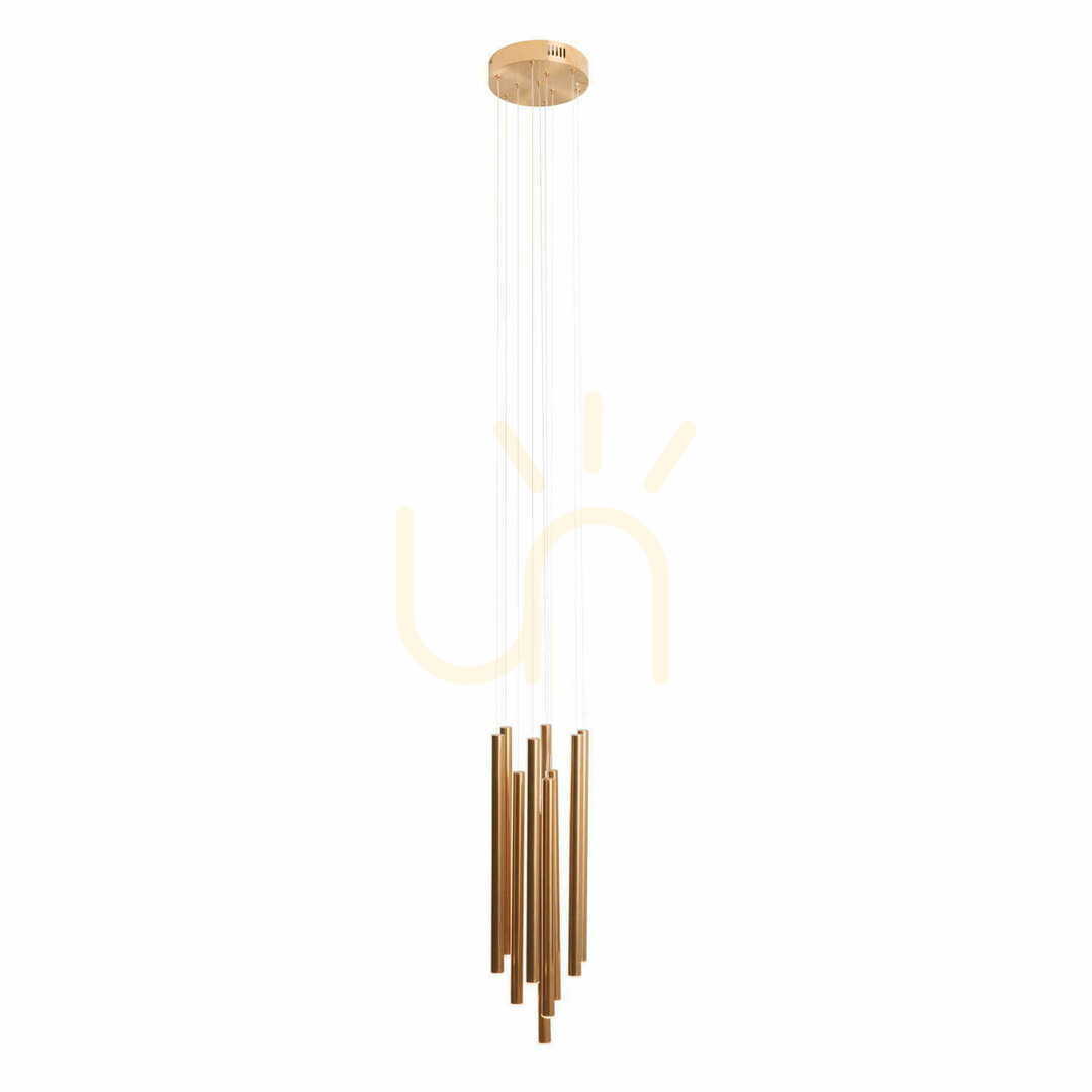 Sprawdź Lampa wisząca Max Light Organic P0524D 10-punktowa złoto szczotkowane LED 3000K Lampa wisząca Max Light Organic P0524D 10-punktowa złoto szczotkowane LED 3000K