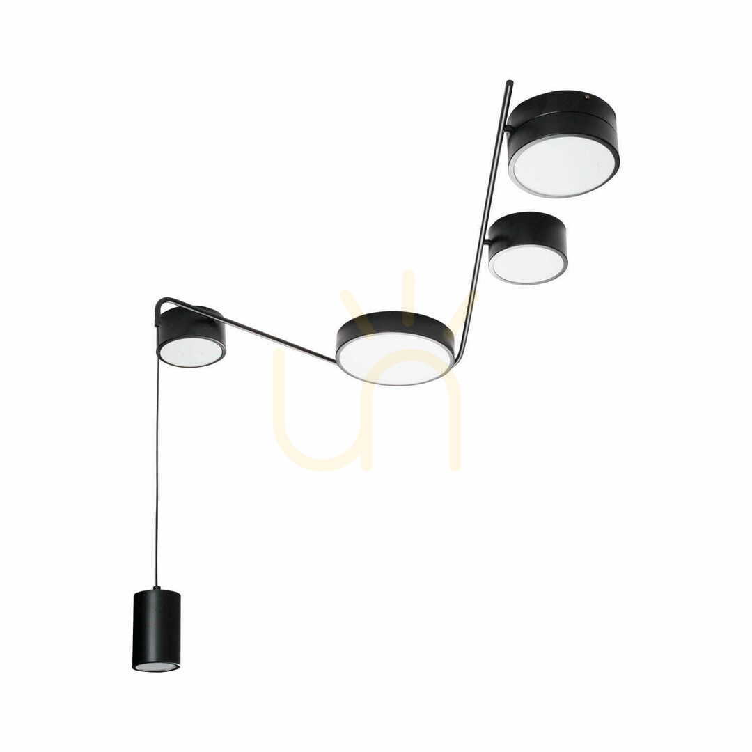 Zobacz Plafon Max Light Zumaia II C0250 czarny LED 32W 5-punktowy 70 cm Plafon Max Light Zumaia II C0250 czarny LED 32W 5-punktowy 70 cm