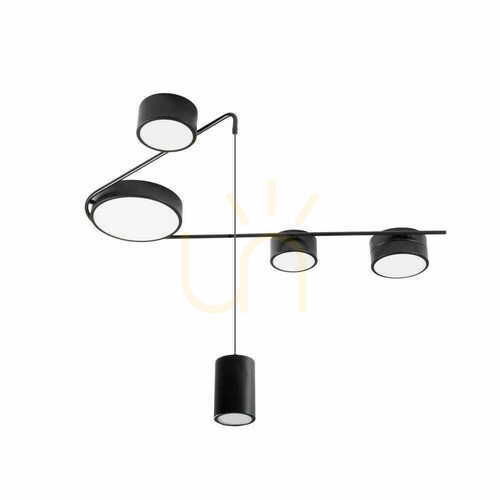 Sprawdź Plafon Max Light Zumaia II C0250 czarny LED 32W 5-punktowy 70 cm