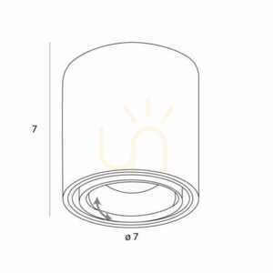 Plafon sufitowy Max Light FIX C0256 biały LED 6 W 7 cm small 2