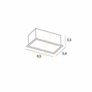 Oprawa wpuszczana Max Light Modular H180.01 biała aluminium 9,5x9,5 cm small 3