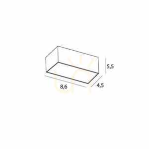 Oprawa wpuszczana Max Light Modular H180.05 biała aluminiowa 8,6x4,5 cm small 3