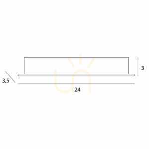 Oprawa wpuszczana Max Light X-Line H0138 LED 15W 3000K biała/czarna 24 cm small 3
