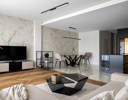 Sprawdź Lampa liniowa sufitowa Elkim PIETRA/N A L-1800 SOFT OPAL 51 W 4000 K CRI 90 czarny struktura