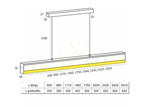 Liniowa lampa zwieszana HARTO/Z 155B L-600 Czarny struktura 3 Liniowa lampa zwieszana HARTO/Z 155B L-600 Czarny struktura small 3