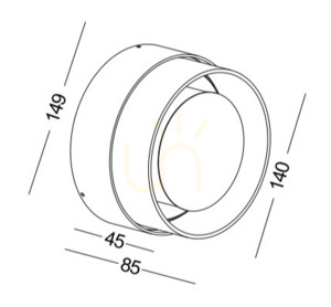 Lampa ścienna  SFERA/K 298 Czarny small 3