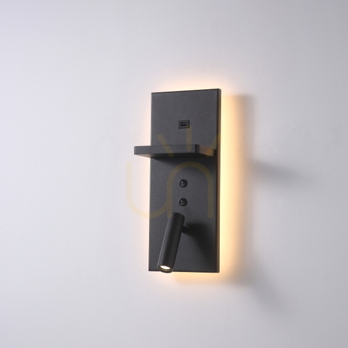 Sprawdź Kinkiet Elkim HOTELS 417H czarny LED z ładowarką indukcyjną i USB