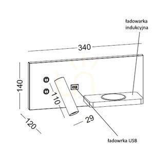 Lampa ścienna  HOTELS 417L Biały small 1