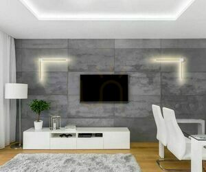 Kinkiet Elkim WAND 469 czarny + złoty LED 12W 3000K światło odbite 76 cm small 2