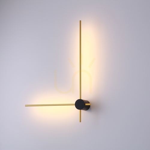 Sprawdź Kinkiet Elkim WAND 469 czarny + złoty LED 12W 3000K światło odbite 76 cm