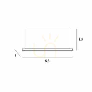 Oprawa wpuszczana Max Light X-Line H0134 3x4W biała/czarna aluminium LED 3000K small 1