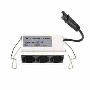 Oprawa wpuszczana Max Light X-Line H0134 3x4W biała/czarna aluminium LED 3000K small 2