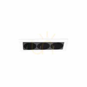Oprawa wpuszczana Max Light X-Line H0134 3x4W biała/czarna aluminium LED 3000K small 0