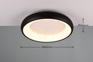 Plafon LED Trio CARDONA 649614532 czarny mat, 46,5 cm small 6