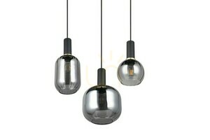 Lampa wisząca Trio DIVA 319830332, 3 × E27, czarny mat i chromowane szkło small 5