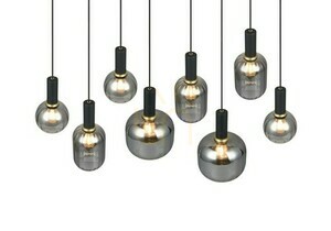 Lampa wisząca Trio DIVA 319800832, czarny mat, 8 × E27, 120 cm small 2