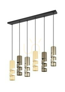 Lampa wisząca Trio STREAM 364000617, 6×GU10, 100 cm, beżowo-kawowa small 2