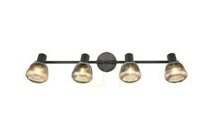 Lampa sufitowa TRIO TARIFA 862800432 – 4×E14, czarna matowa, chromowane szkło small 2
