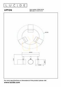 Reflektorek sufitowy Lucide UPTON 3xGU10 dymione szkło 57900/13/65 small 4