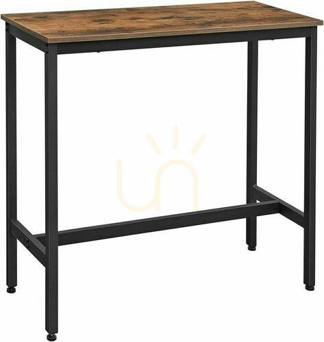 Sprawdź Stół Prostokątny Kuchenny100x40x90cm czarny/brązowy dąb rustykalny LBT010B01