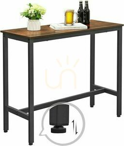 Stół Prostokątny Kuchenny100x40x90cm czarny/brązowy dąb rustykalny LBT010B01 small 3