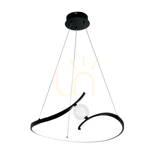 Sprawdź Lampa wisząca Milagro PERLA Black ML1177 czarna LED 34 W 2200 lm 4000 K 60 cm