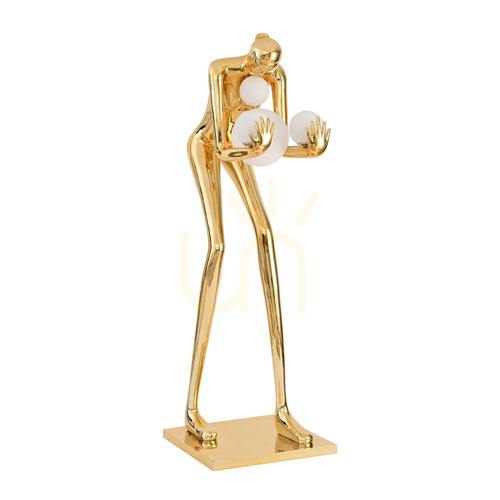 Sprawdź Lampa podłogowa WOMAN-2 GOLD złoty połysk 190 cm