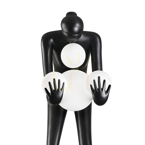 Sprawdź Lampa podłogowa WOMAN-2 BLACK czarna 190 cm