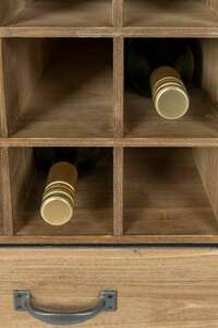 Witrynka na wino - The Excellent Vintage by Lunares Design, 112,5cm, barek na butelki small 4