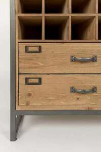 Witrynka na wino - The Excellent Vintage by Lunares Design, 112,5cm, barek na butelki small 5