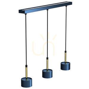 Niebieska Lampa Wisząca Arena Blue/Gold 3x Gx53 small 2