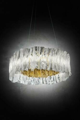 Sprawdź Lampa Wisząca Slamp Accordéon Suspension 3000 Kelvin Gold