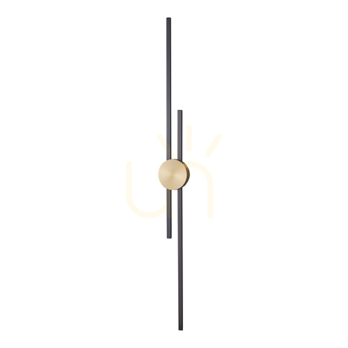 Sprawdź Kinkiet LED Step into Design CENTRO 122 cm, czarny ze złotym detalem