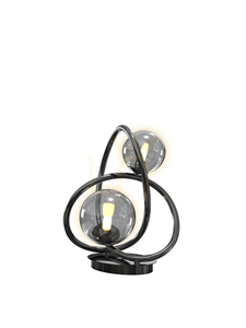 Lampa biurkowa Aviano NANCY 8014-205, czarny chrom, klosz dymiony Ø 26 cm, 2 × G9, 780 lm, 3000 K, żarówki w zestawie small 0