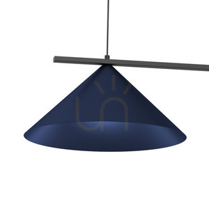 Niebieska Lampa Wisząca Capital Black/Navy Blue 2xGX53 small 2