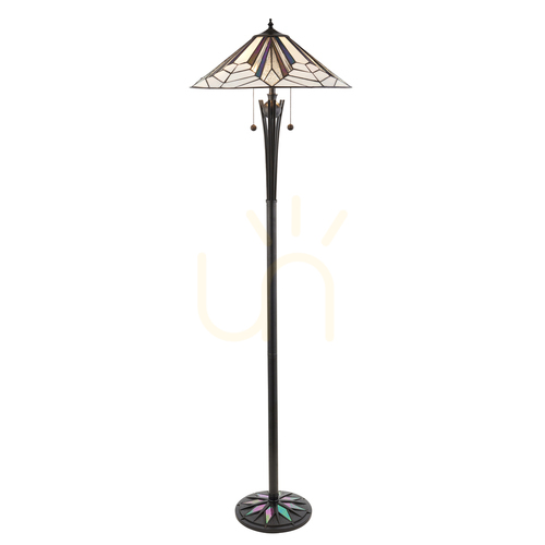 Sprawdź Lampa stojąca Tiffany Interiors Astoria wielokolorowa 63934
