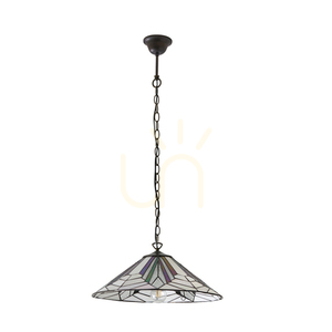 Lampa Wisząca Tiffany Astoria Interiors Wielokolorowa Szkło i Stal 63938 small 1