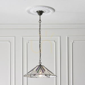 Lampa Wisząca Tiffany Astoria Interiors Wielokolorowa Szkło i Stal 63938 small 4