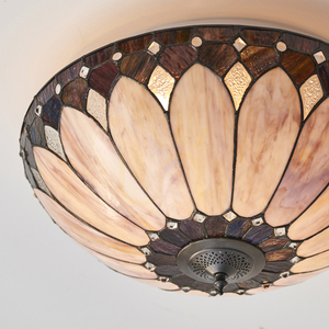 Plafon Tiffany wielokolorowy Interiors 63973 50 cm szkło stal 2xE27 small 4