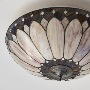 Plafon Tiffany wielokolorowy Interiors 63973 50 cm szkło stal 2xE27 small 5