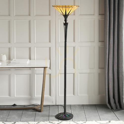 Sprawdź Lampa Stojąca Dark star Tiffany Wielokolorowy 64042 Interiors