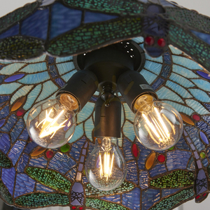 Lampa Wisząca Tiffany Dragonfly Niebieska Interiors 64080 small 8