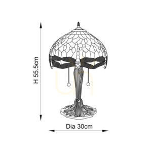 Lampa stołowa Tiffany Dragonfly beżowa Interiors 64086 small 2