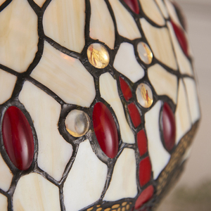 Lampa stołowa Tiffany Dragonfly beżowa Interiors 64086 small 5