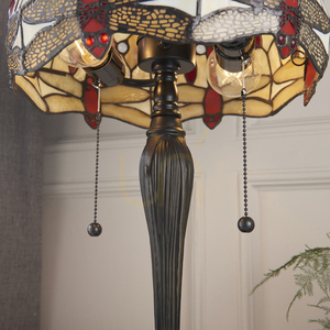 Lampa stołowa Tiffany Dragonfly beżowa Interiors 64086 small 6